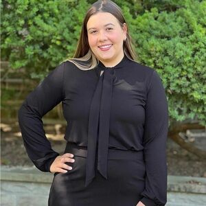 Like new, Miik Rhoda tie neck blouse